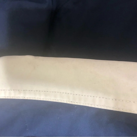 Tommy Hilfiger Men’s Jacket Blue Tan M Zipper Front Pockets Vent Holes - Picture 4 of 11